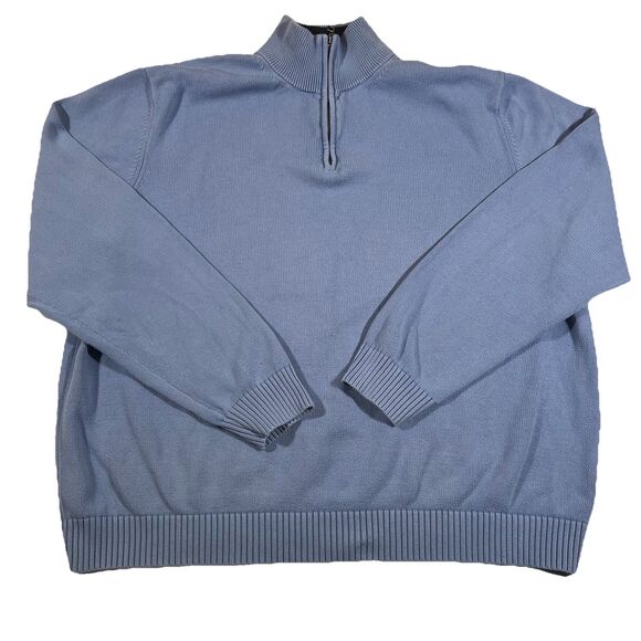 Brooks Brothers Other - Brooks Brothers 346 Prima Cotton Pullover 1/4 Zip Mock Neck Sweater Men's XL